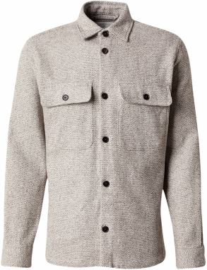 JACK & JONES Košeľa 'JPRRAYLE'  hnedá melírovaná