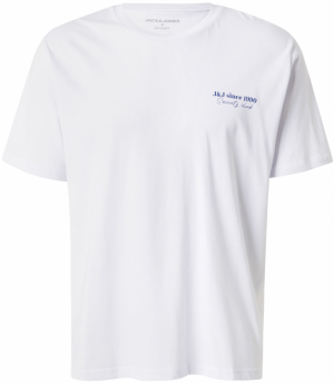 JACK & JONES Tričko 'JJNINETY'  modrá / biela