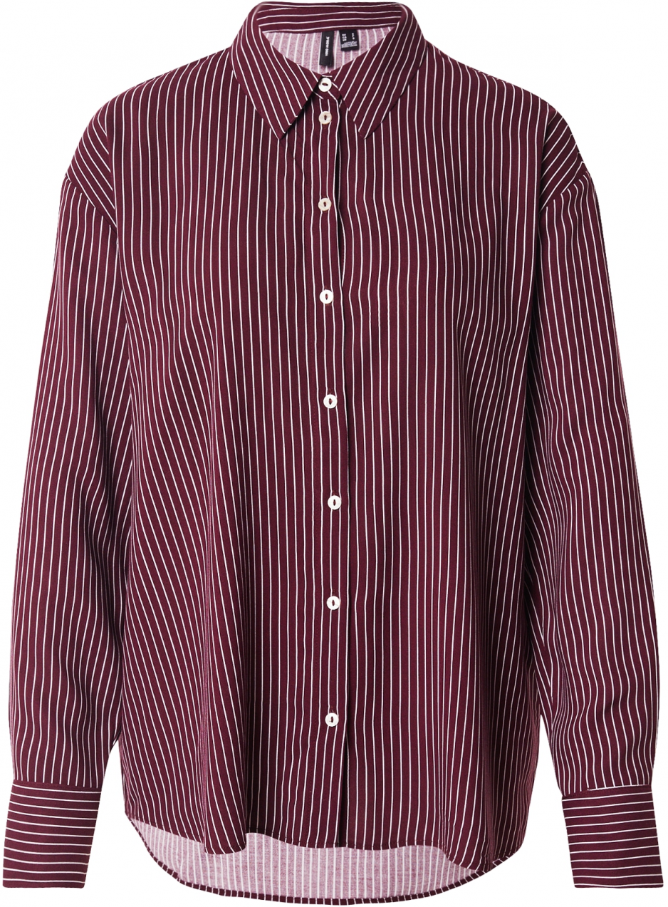 VERO MODA Blúzka 'VMALICE'  vínovo červená / biela