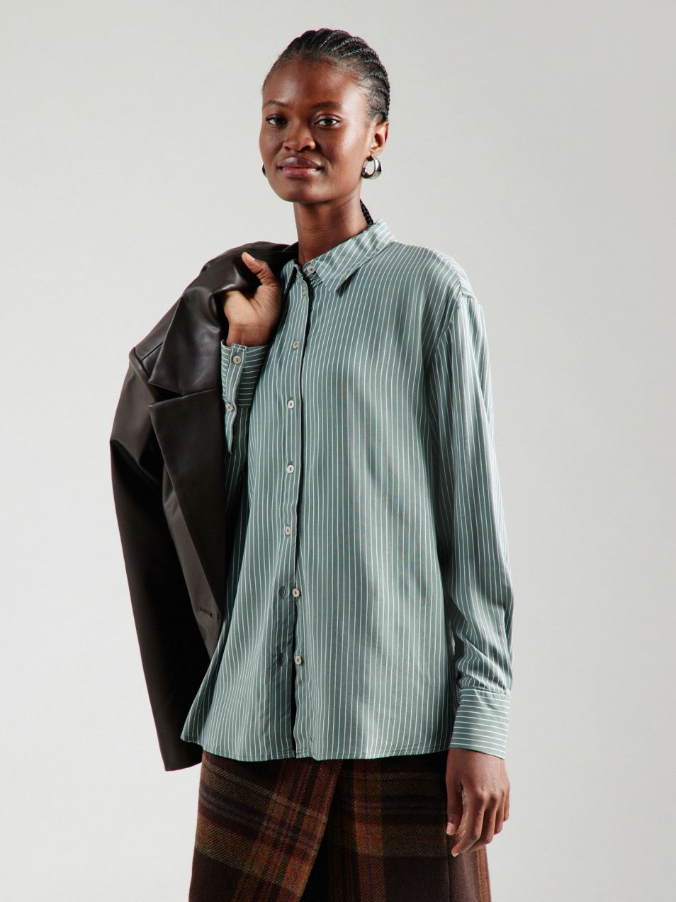 VERO MODA Blúzka 'VMALICE'  tmavozelená / biela