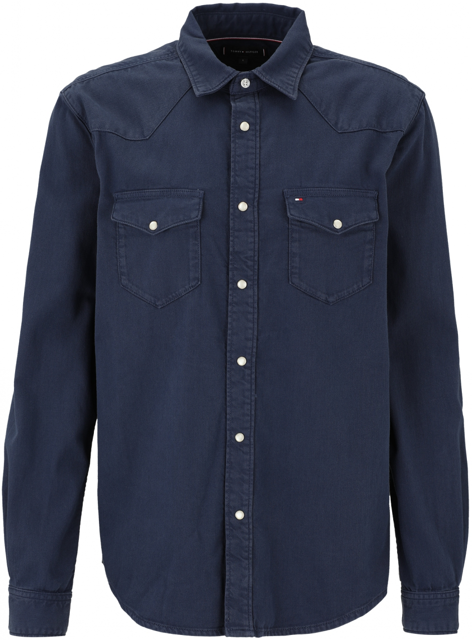 TOMMY HILFIGER Košeľa  tmavomodrá