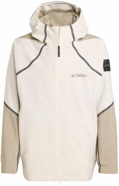 ADIDAS TERREX Outdoorová bunda 'Nat Geo'  béžová / tmavobéžová / čierna