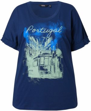 Ulla Popken Tričko  modrá / tmavomodrá / pastelovo zelená