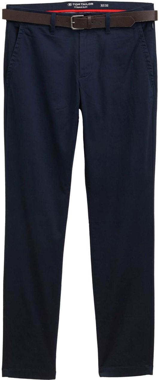 TOM TAILOR Chino nohavice  tmavomodrá