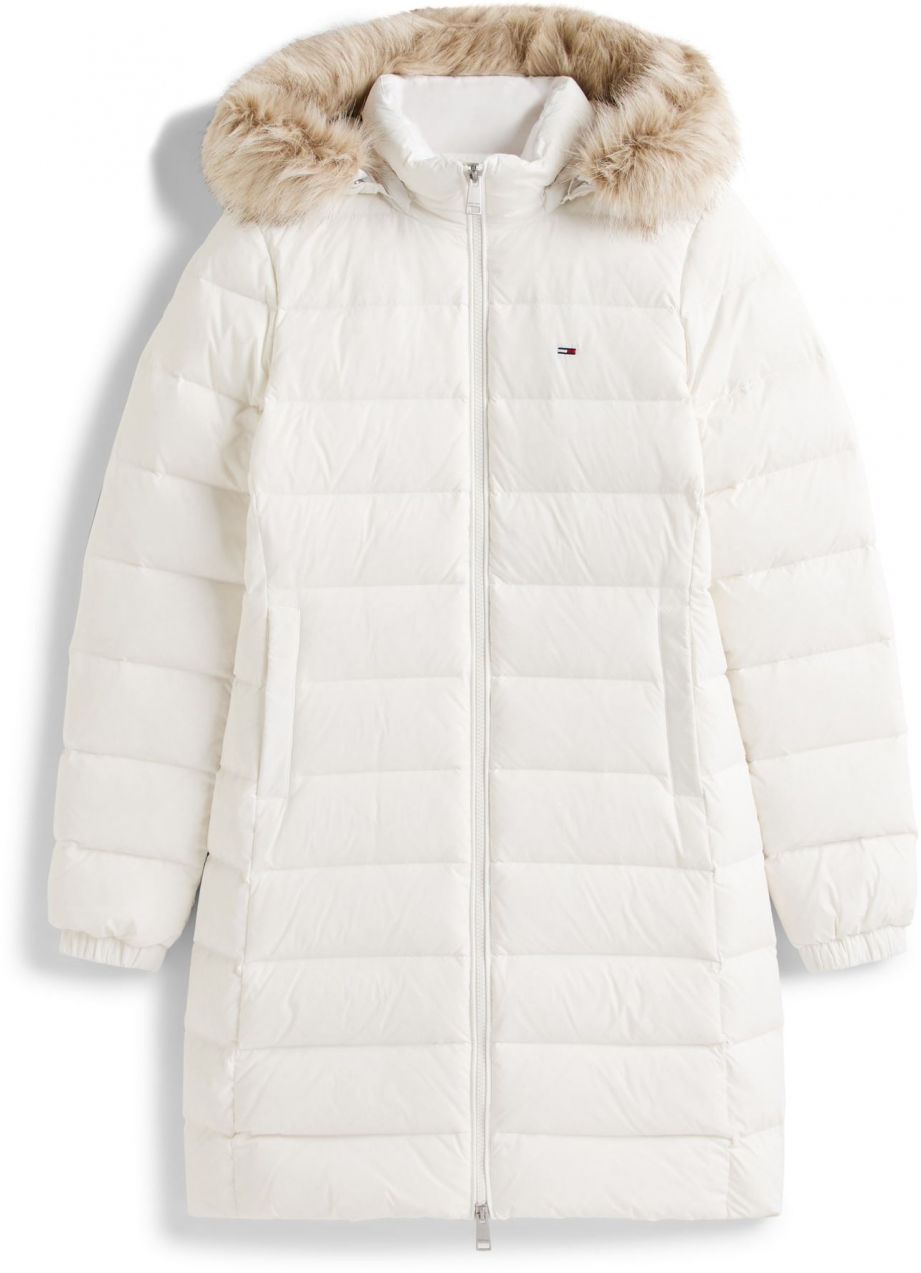 Tommy Jeans Prechodný kabát 'ESSENTIAL'  béžová / biela