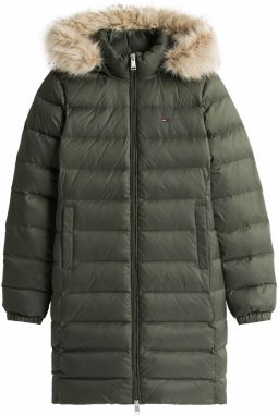 Tommy Jeans Prechodný kabát 'Essential'  olivová