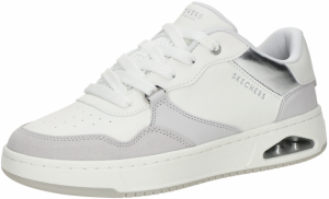 SKECHERS Nízke tenisky 'UNO'  strieborná / biela