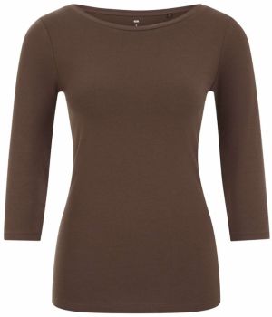 WE Fashion Tričko  čokoládová