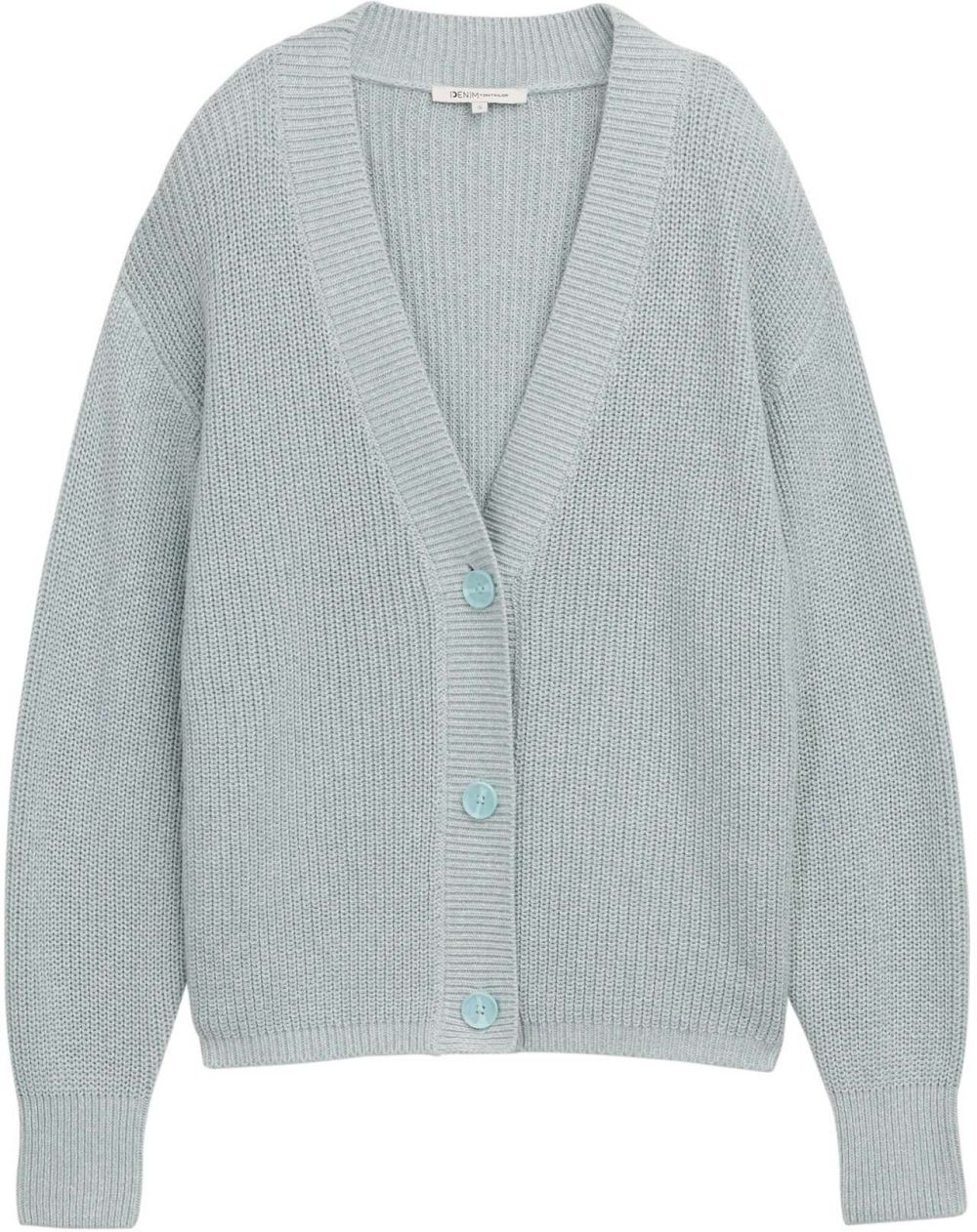 TOM TAILOR DENIM Kardigán  modrosivá