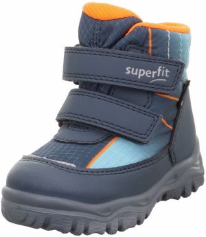 SUPERFIT Čižmy 'HUSKY+'  námornícka modrá / svetlomodrá / oranžová