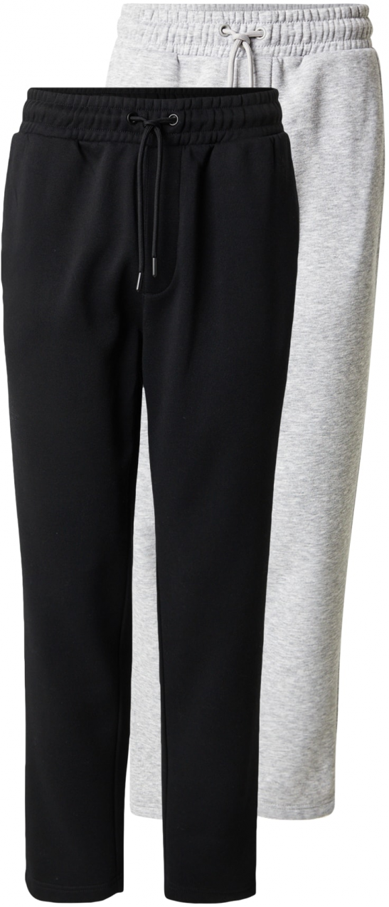 JACK & JONES Nohavice 'JPSTKANE BRADLEY'  sivá melírovaná / čierna