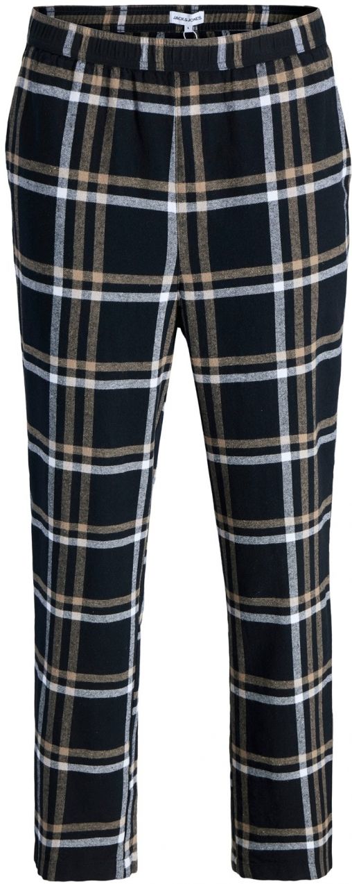 JACK & JONES Pyžamové nohavice 'JACRimon'  svetlohnedá / čierna / biela