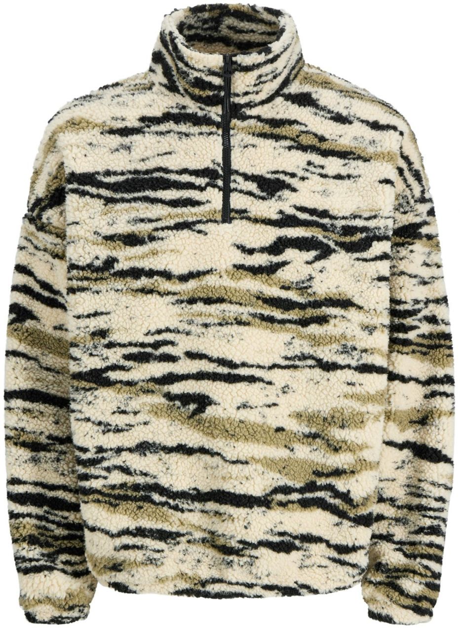 JACK & JONES Sveter  krémová / kaki / čierna