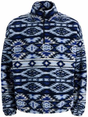 JACK & JONES Sveter 'JOREDDIE'  modrá / tmavomodrá / nebesky modrá