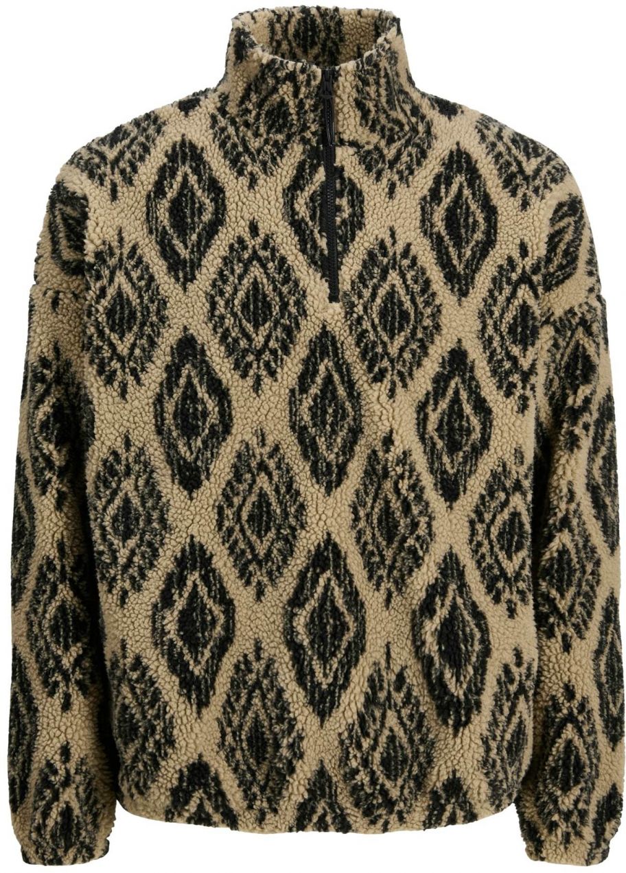 JACK & JONES Sveter 'JORPADDY'  kapučíno / čierna