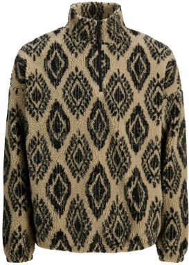 JACK & JONES Sveter 'JORPADDY'  kapučíno / čierna