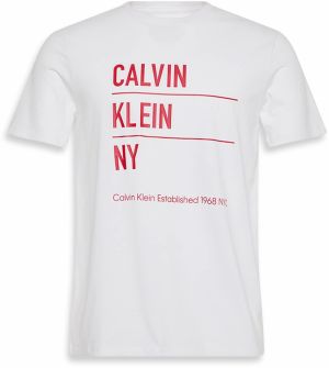 Calvin Klein Jeans Tričko  červená / biela