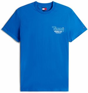 Tommy Jeans Tričko  modrá / biela