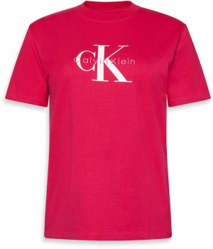 Calvin Klein Jeans Tričko 'Classic'  ružová / červená / biela