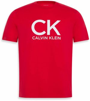 Calvin Klein Jeans Tričko  červená / biela