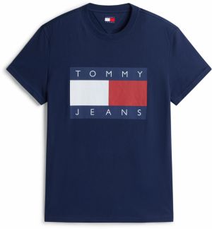 Tommy Jeans Tričko  námornícka modrá / červená / biela