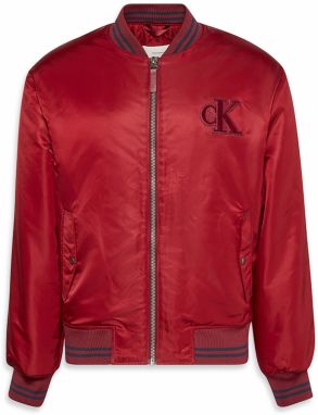 Calvin Klein Jeans Prechodná bunda 'TIPPED HERO'  námornícka modrá / krvavo červená / tmavočervená
