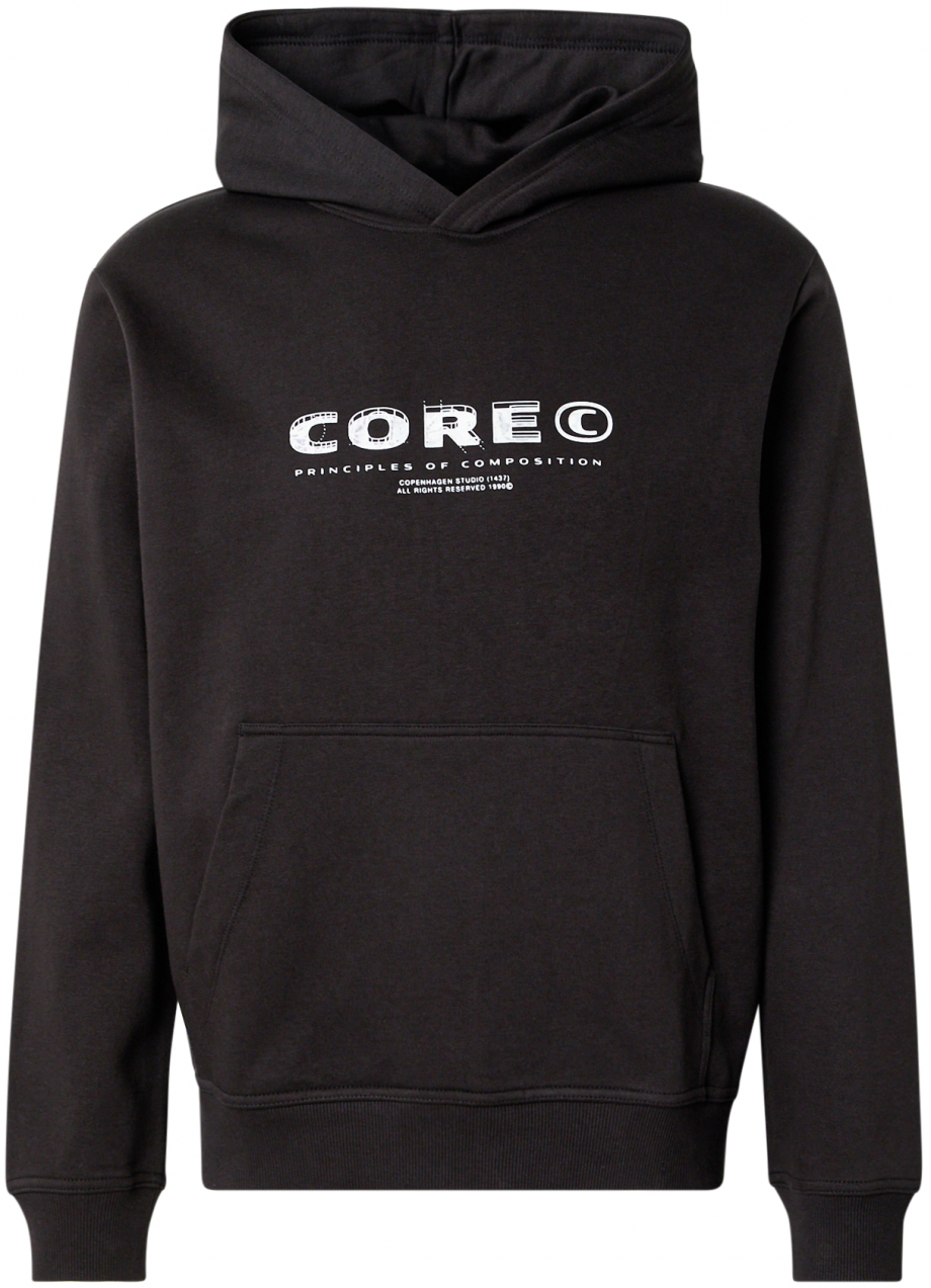 JACK & JONES Mikina 'JCOSTANCE'  čierna / biela