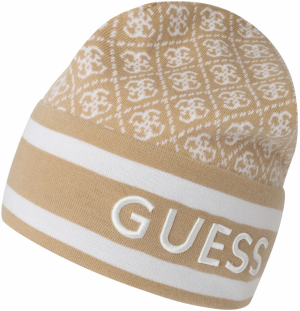 GUESS Čiapky  béžová / biela
