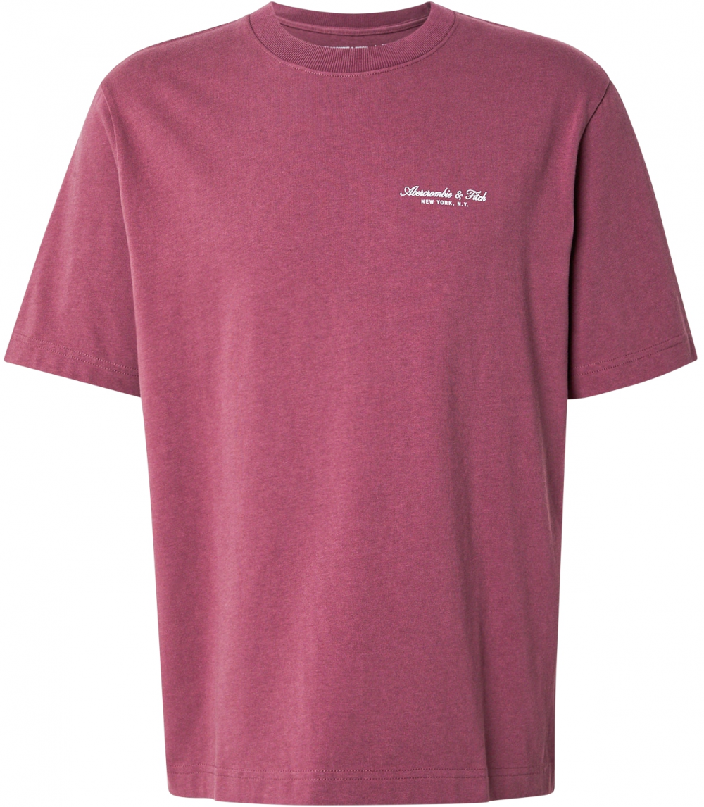 Abercrombie & Fitch Tričko  burgundská / biela