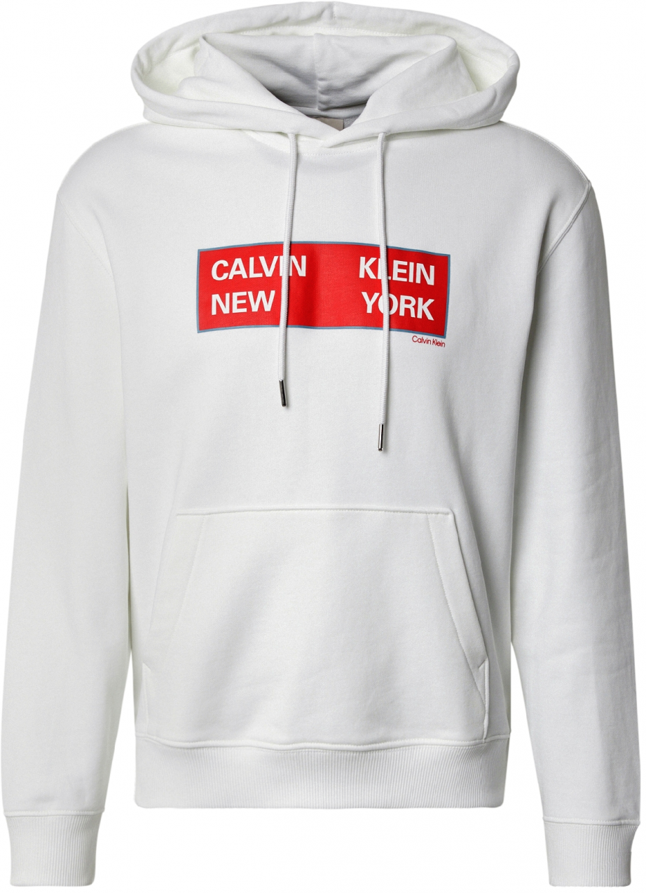 Calvin Klein Jeans Mikina  červená / biela