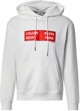 Calvin Klein Jeans Mikina  červená / biela