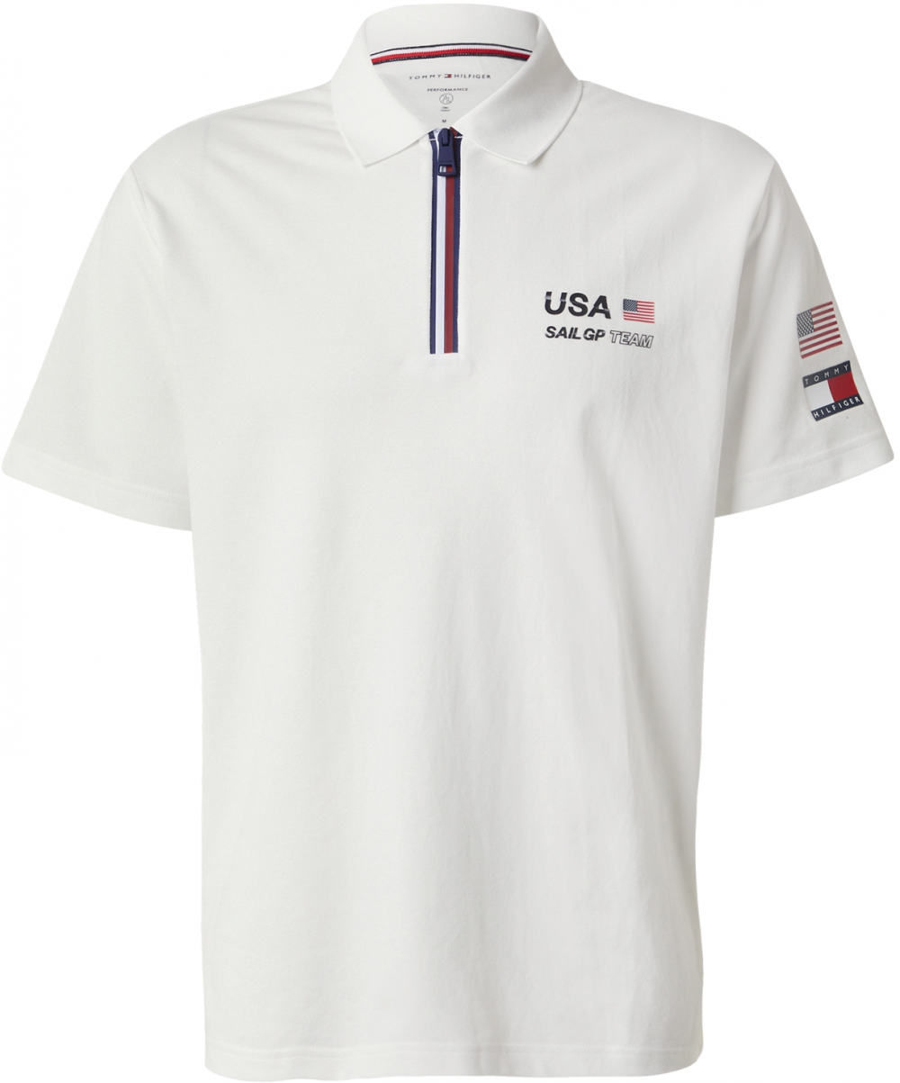 TOMMY HILFIGER Tričko 'SAIL GP'  nebielená / námornícka modrá / červená / čierna