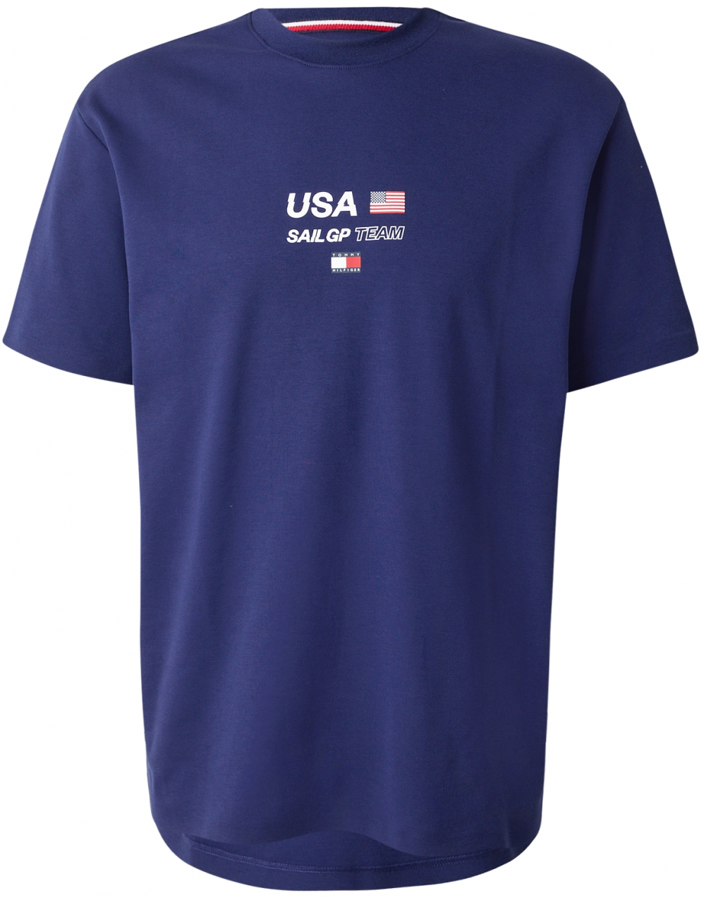 TOMMY HILFIGER Tričko  tmavomodrá / červená / biela