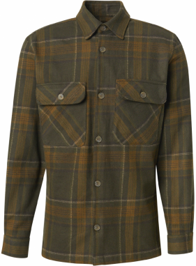 JACK & JONES Košeľa 'JPRRAYLE'  olivová / tmavozelená