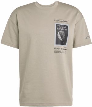 ADIDAS TERREX Funkčné tričko 'National Geographic'  béžová / sivá / antracitová / sivobéžová