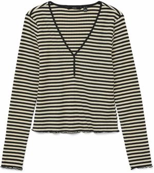 VERO MODA Tričko 'VMISABELLA'  nebielená / čierna
