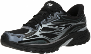 SKECHERS Nízke tenisky 'STAMINA'  čierna / strieborná