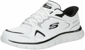 SKECHERS Nízke tenisky 'Track'  sivá / čierna / biela