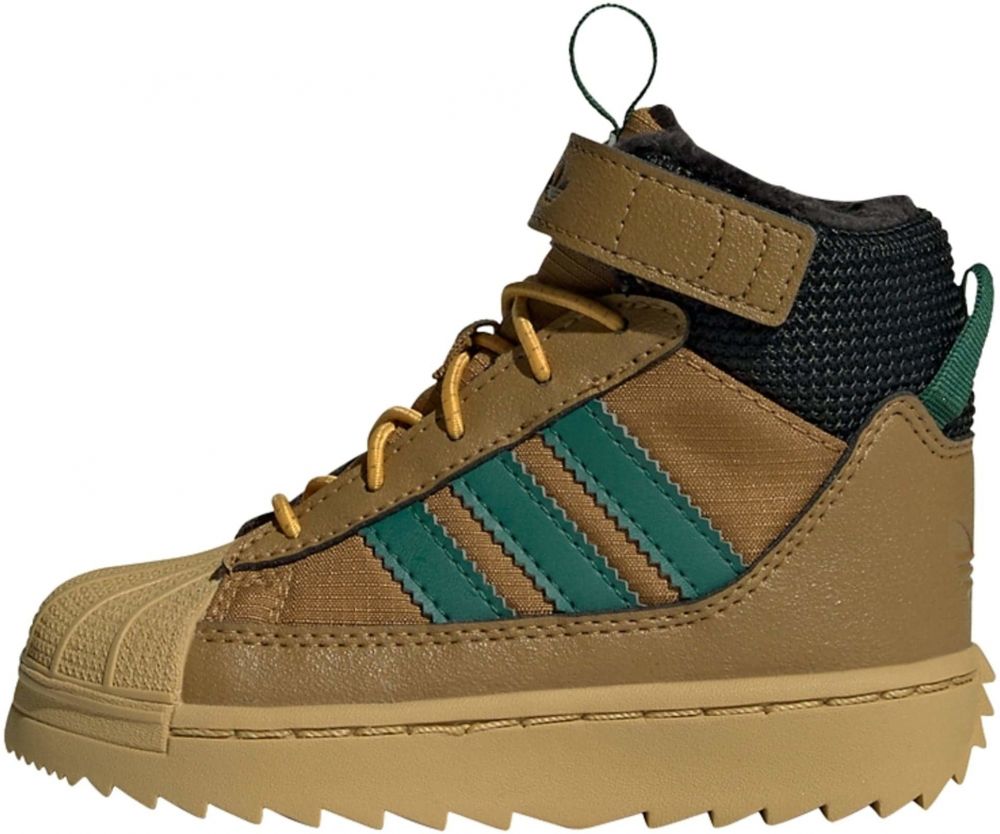 ADIDAS ORIGINALS Čižmy 'Superstar'  hnedá / petrolejová / čierna