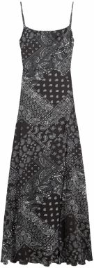 Bershka Letné šaty  sivá / čierna / biela