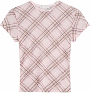 Bershka Tričko  hnedá / rosé / púdrová