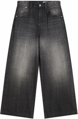 Bershka Džínsy  čierny denim