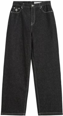 Bershka Džínsy  čierny denim