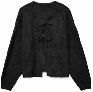 VERO MODA Kardigán 'VMBOOM'  čierna melírovaná