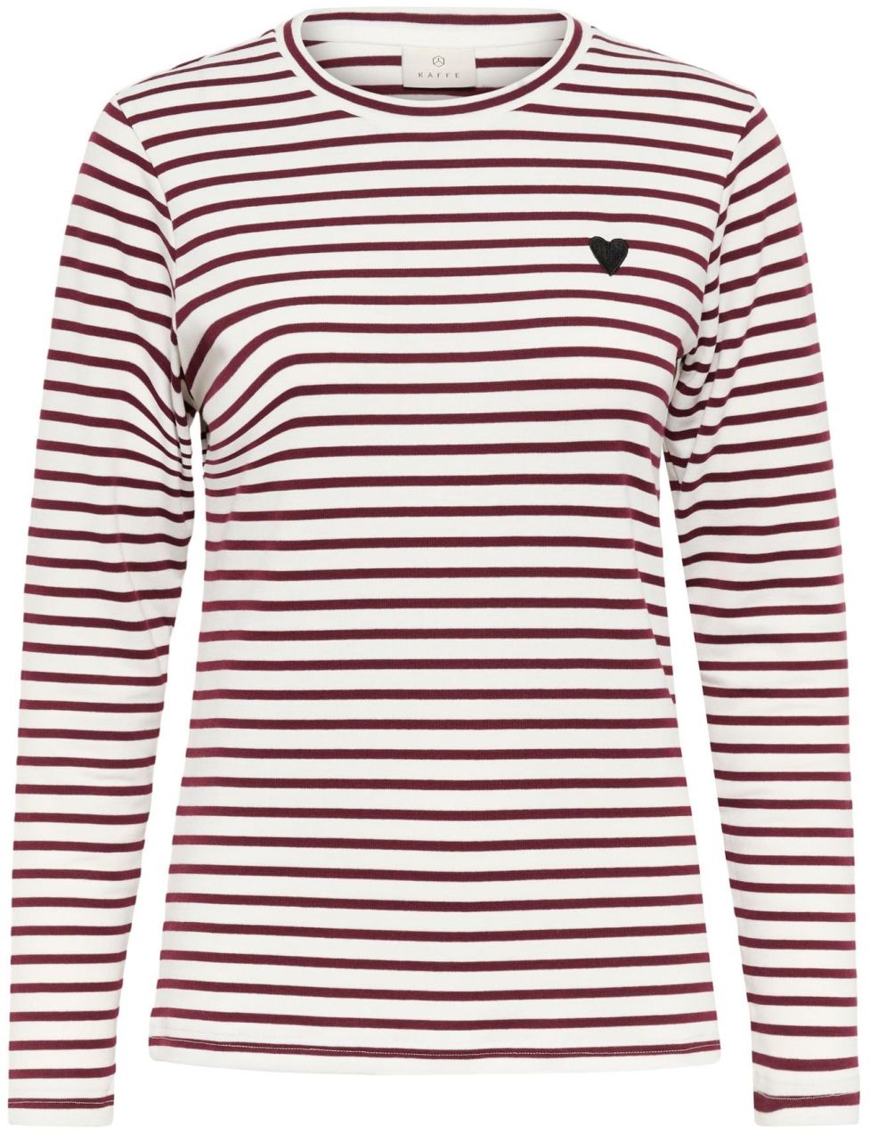 Kaffe Tričko 'Liddy'  burgundská / biela