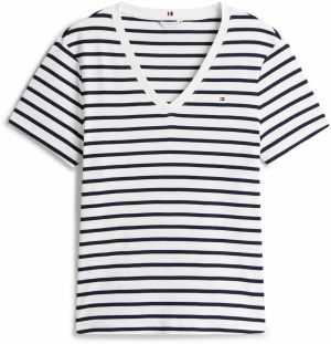Tommy Hilfiger Curve Tričko  čierna / biela