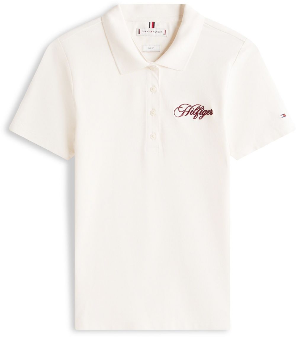 TOMMY HILFIGER Tričko  vínovo červená / biela