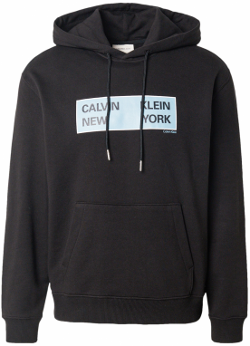 Calvin Klein Jeans Mikina  svetlomodrá / čierna