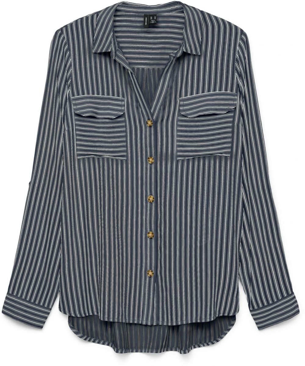 VERO MODA Blúzka 'VMBUMPY'  tmavomodrá / biela
