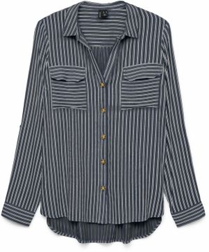 VERO MODA Blúzka 'VMBUMPY'  tmavomodrá / biela